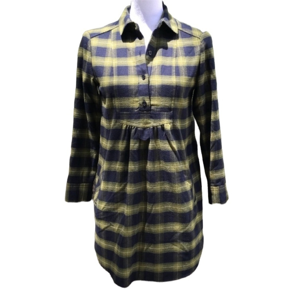 Banana Republic Plaid Flannel Shirt Dress
